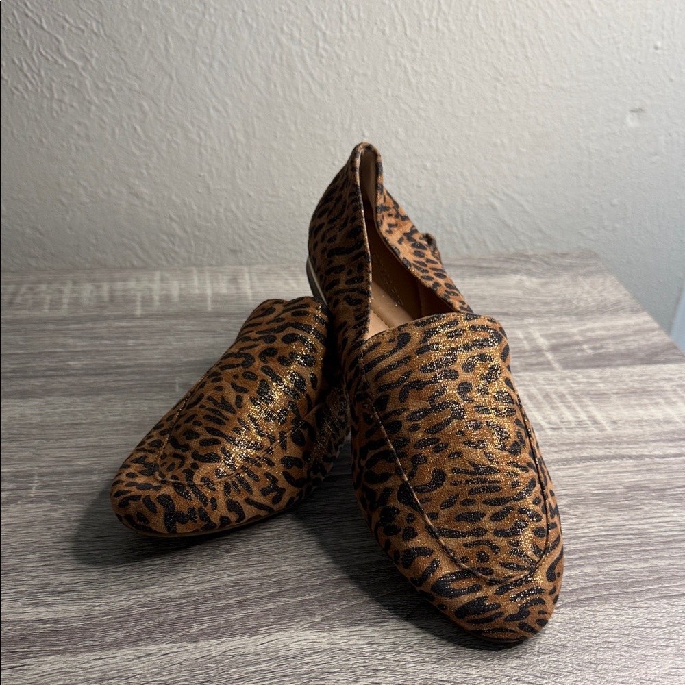 Alex Marie Leopard Print Loafers